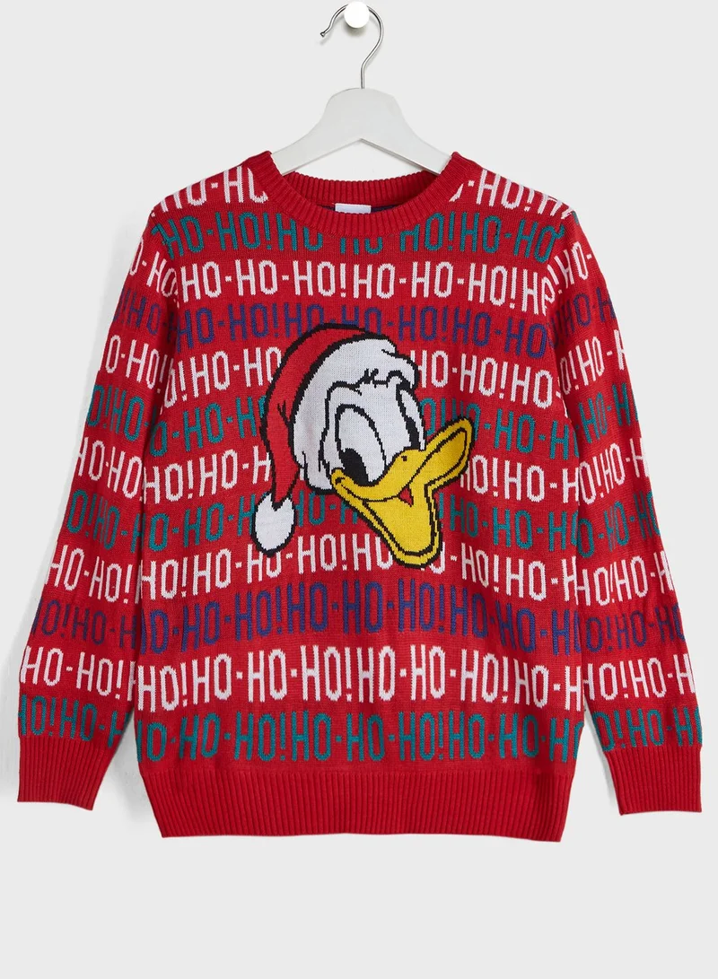 Disney Kids Donald Duck Christmas Sweater