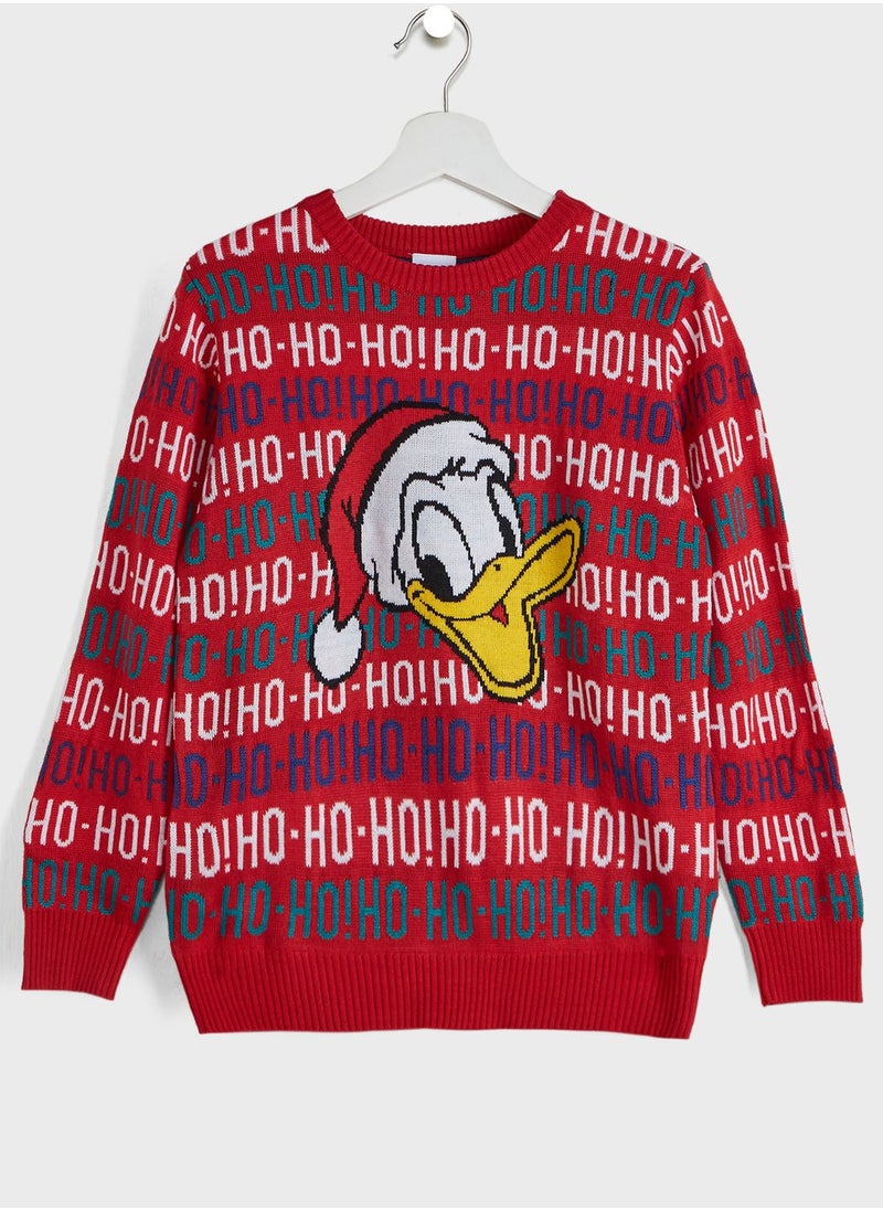 Disney - Kids Donald Duck Christmas Sweater - Image 1
