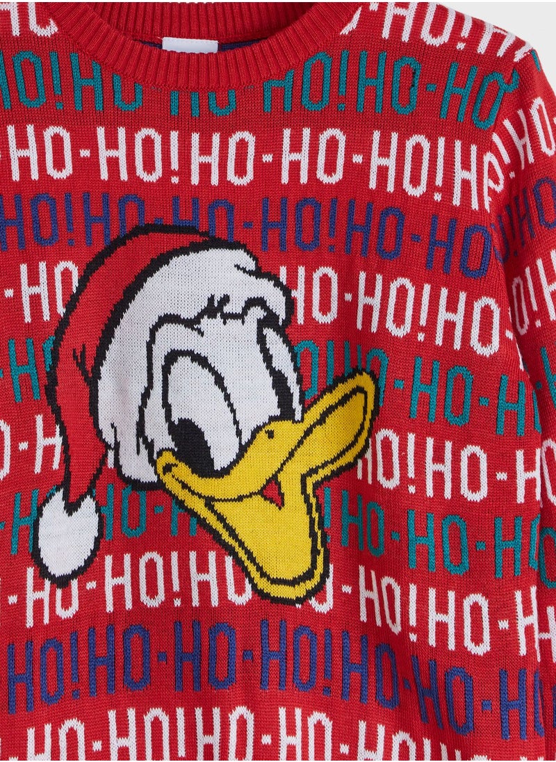 Disney - Kids Donald Duck Christmas Sweater - Image 1