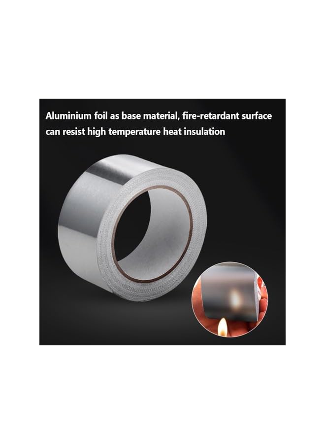 promass Aluminum Foil Tape 2inch/5cm 2Pcs, Silver Duct Tape, Aluminum Metal Tape for Ductwork, Sealing, Sealant, HVAC, Dryer Vents - Image 2