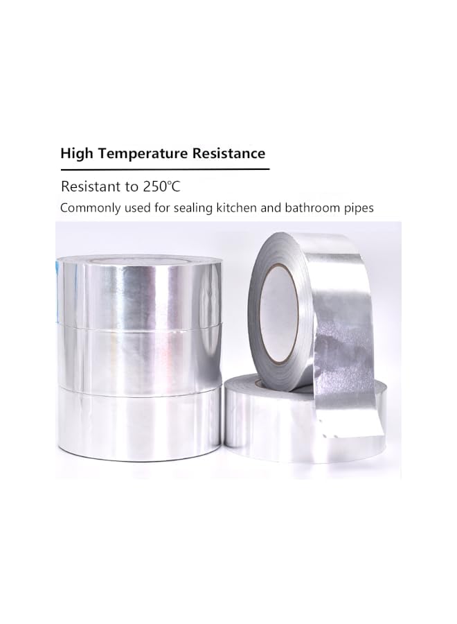promass Aluminum Foil Tape 2inch/5cm 2Pcs, Silver Duct Tape, Aluminum Metal Tape for Ductwork, Sealing, Sealant, HVAC, Dryer Vents - Image 4