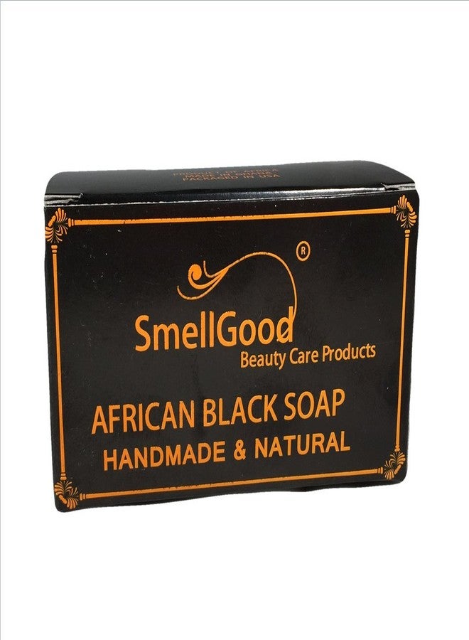 SmellGood - African Black Soap, totally natural, best quality, raw and organic soap, great for body and face wash, imported from Ghana, 8oz bar, 2 Units Set - Image 1