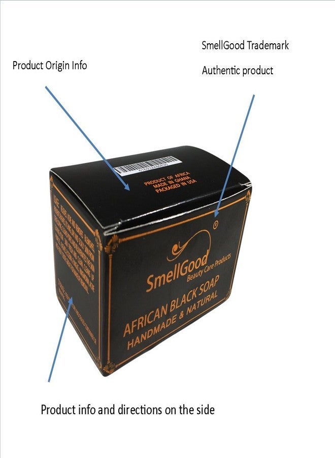 SmellGood - African Black Soap, totally natural, best quality, raw and organic soap, great for body and face wash, imported from Ghana, 8oz bar, 2 Units Set - Image 3