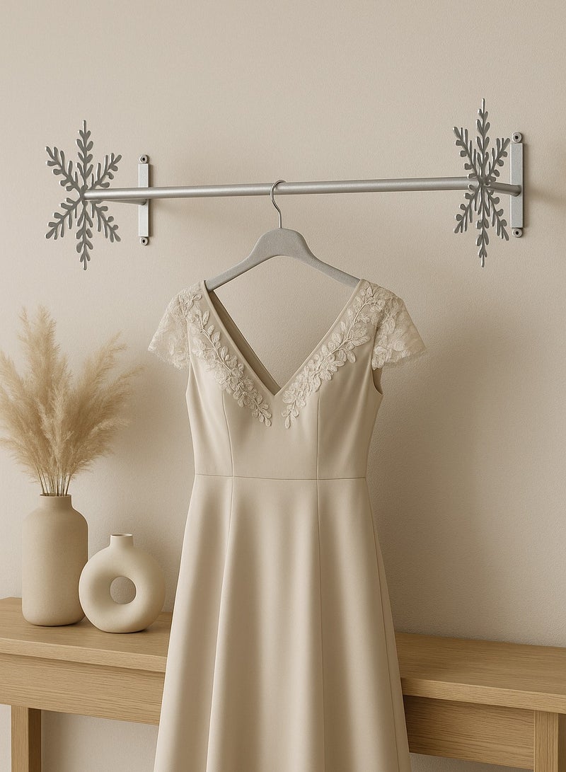 Heavy Duty Iron Star Wall Mounted Clothes Rack, Multi-Purpose Clothes Hanger, Space Saving Wardrobe