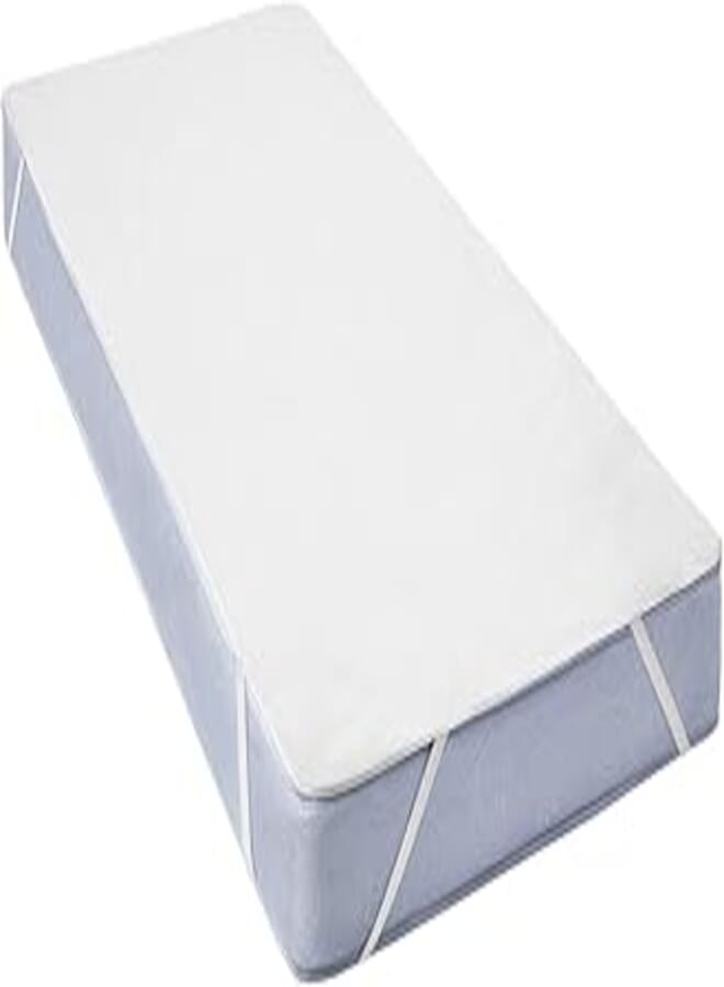 Snooze Fitted waterproof PU Mattress Protector 120 * 200 cm, 30 cm Drop - White