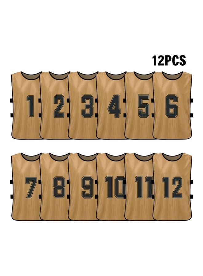 Generic 12-Piece Adult Style Double-Sided Printing Number 1-12 Team Vest - Image 2