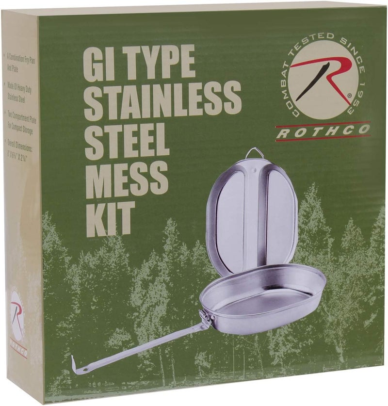 ROTHCO Military Style Stainless Steel Camping Mess Kit - Image 2