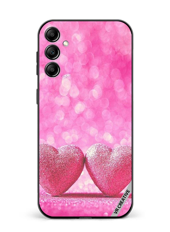 Protective Case Cover For Samsung Galaxy A14 5G/A14 Pink Heart Design Multicolour