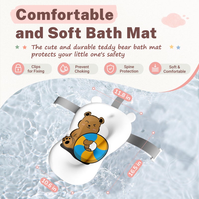 AVIDOR Baby Bathtub,Collapsible Bathtub for Newborn to Toddler,Durable Essential Infant Bath Tub,Portable Travel Baby Tub with Soft Cushion,No-Slip Hanging and Detachable(Pink) - Image 4