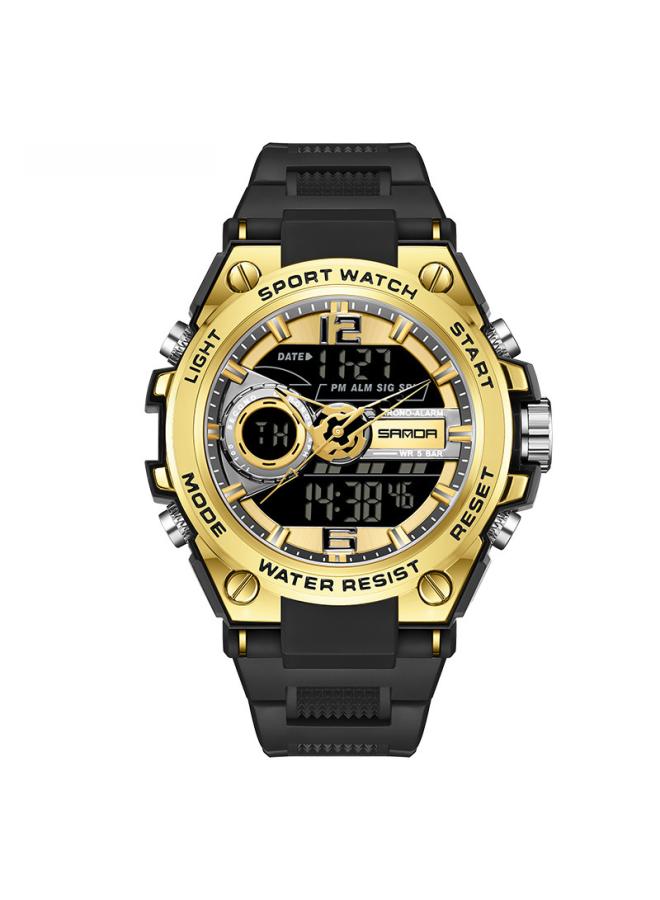 Sanda Trendy Multifunctional Special Forces Watch Men's Double Display Waterproof Luminous Outdoor Sports Electronic Couple Watch