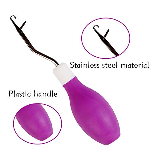 ZMAAGG 2-Piece Latch Hook Set - Crochet Hooks for Dreadlocks & Carpet Making, Bent Latch Hook Included - Image 3