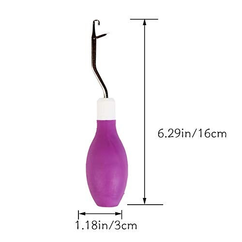 ZMAAGG 2-Piece Latch Hook Set - Crochet Hooks for Dreadlocks & Carpet Making, Bent Latch Hook Included - Image 2