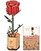 Wowood 3D Flower Wooden Puzzles for AdultsRed Rose DIY Wooden Flowers Model Kit Building Set Crafts for Adults to Build Botanical CollectionIdeal Creative Gift IdeasHousewarming 106PCS - Image 2
