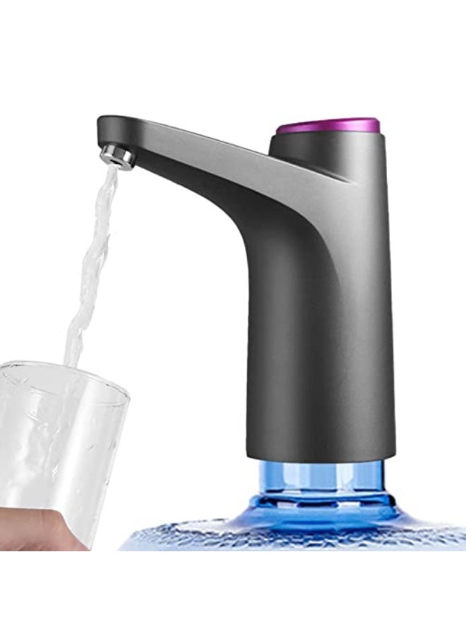 GOLDEN DEER Modern Dark Gray 5 Gallon Water Dispenser, USB Charging, 2 Pumping Modes, Fits 2.5, 3 & 5 Gallon Bottles - Image 1