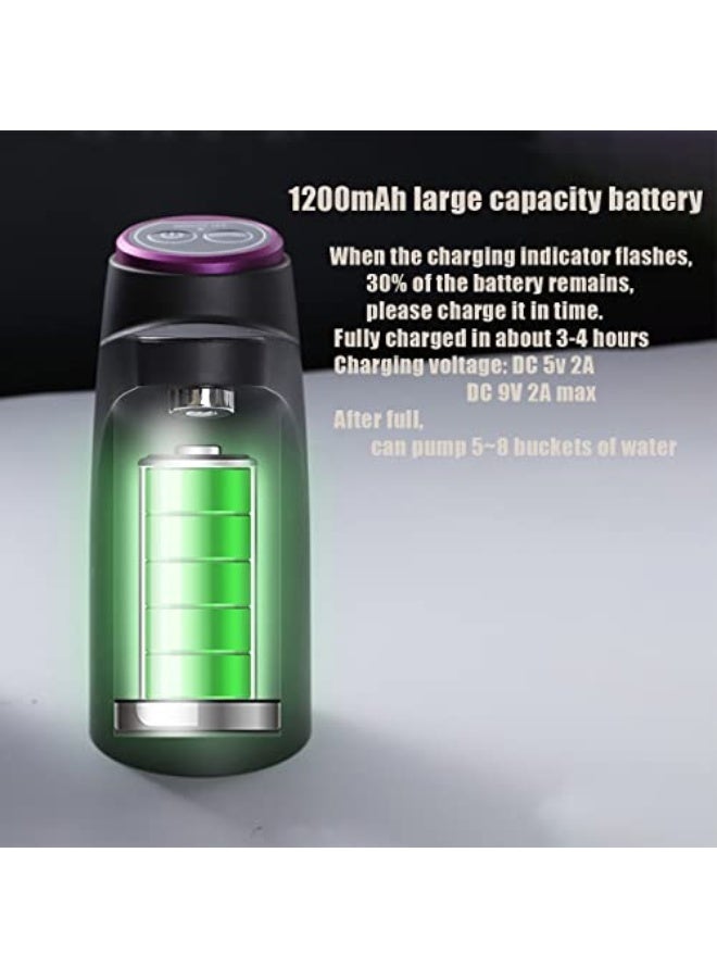 GOLDEN DEER Modern Dark Gray 5 Gallon Water Dispenser, USB Charging, 2 Pumping Modes, Fits 2.5, 3 & 5 Gallon Bottles - Image 5