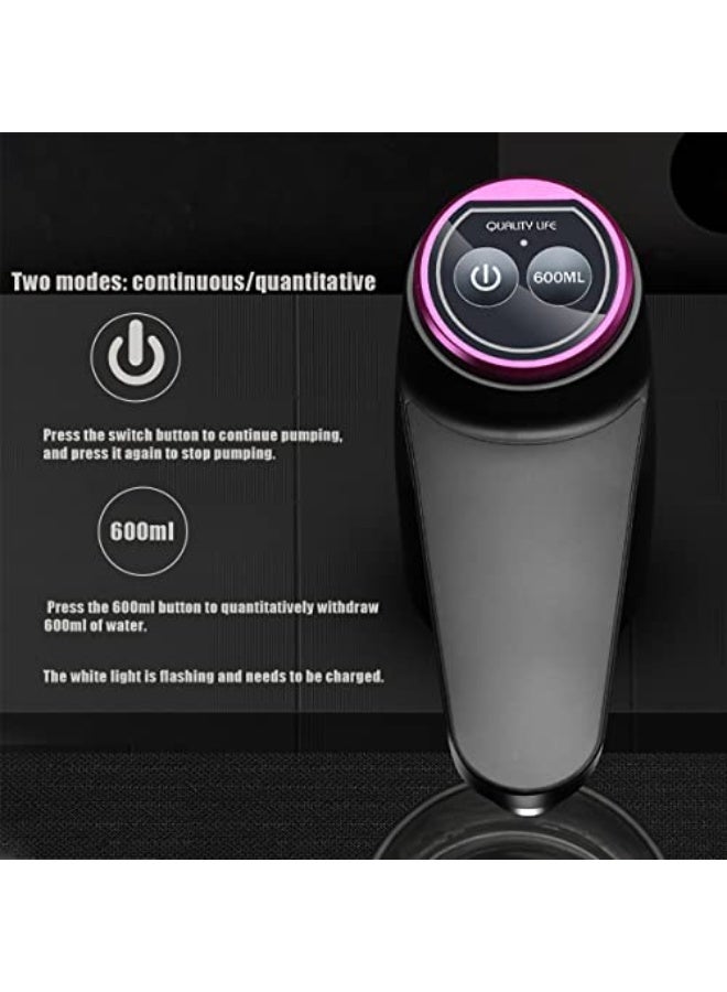 GOLDEN DEER Modern Dark Gray 5 Gallon Water Dispenser, USB Charging, 2 Pumping Modes, Fits 2.5, 3 & 5 Gallon Bottles - Image 2