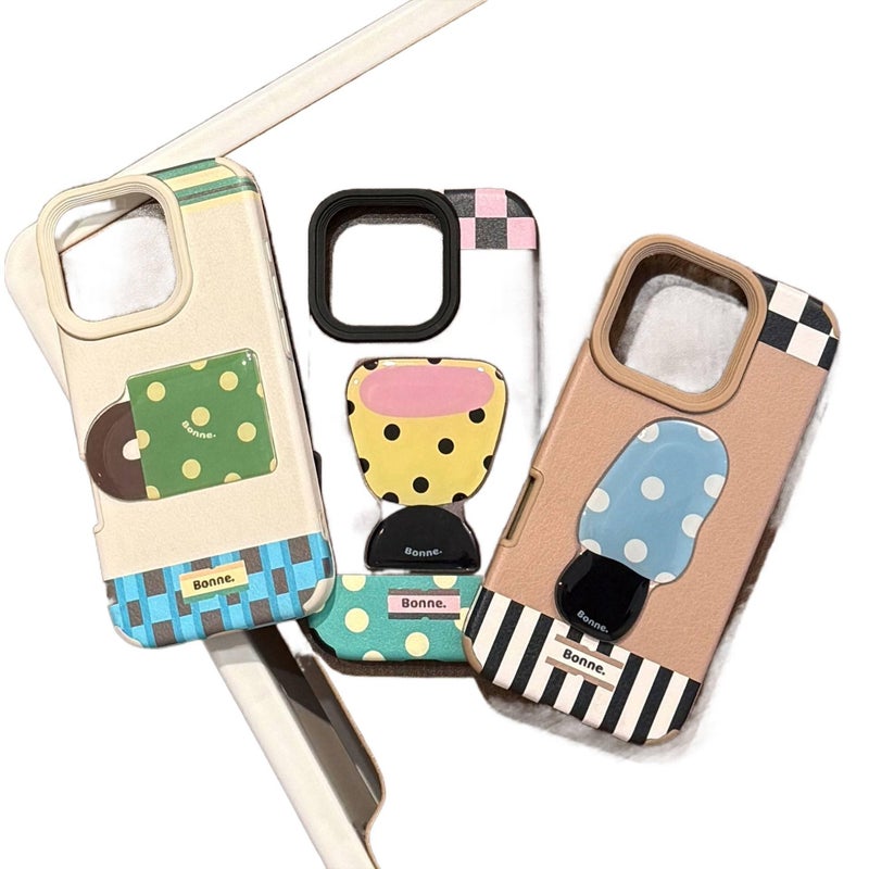 Shockproof iPhone 13 Pro Max Leather , Black Texture , Cover for iPhone 13 for Indoor Use - Image 4