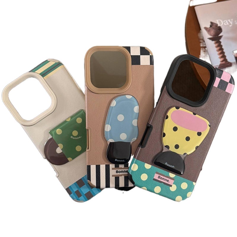 Shockproof iPhone 13 Pro Max Leather , Black Texture , Cover for iPhone 13 for Indoor Use - Image 3