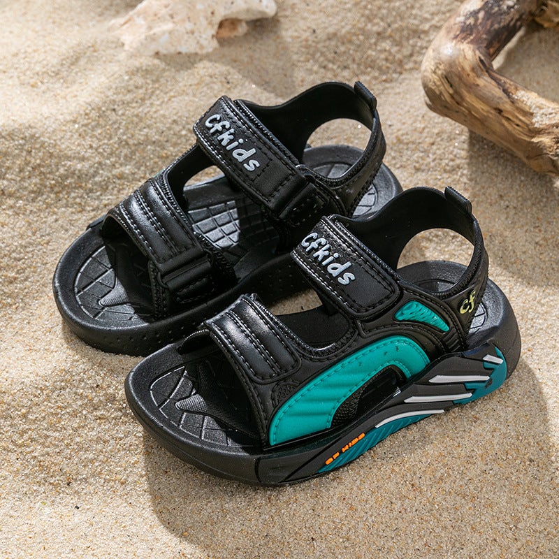 Children'S Sandals Summer Non-Slip Soft Sole Girls Large Children'S Velcro Children'S Shoes Baby Beach Sandals - Image 1