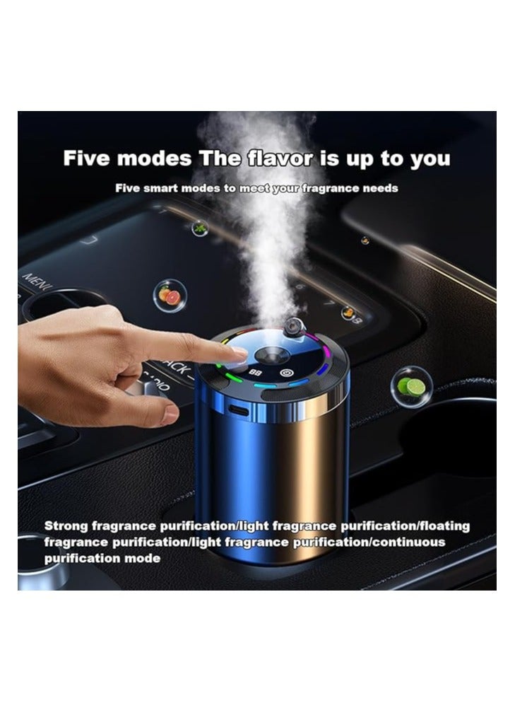 Car aromatherapy machine - 5 modes. Humidifier essential oil diffuser - A long-lasting car diffuser that can be used in the car interior, home office, and bedroom to eliminate car odors. - Image 4