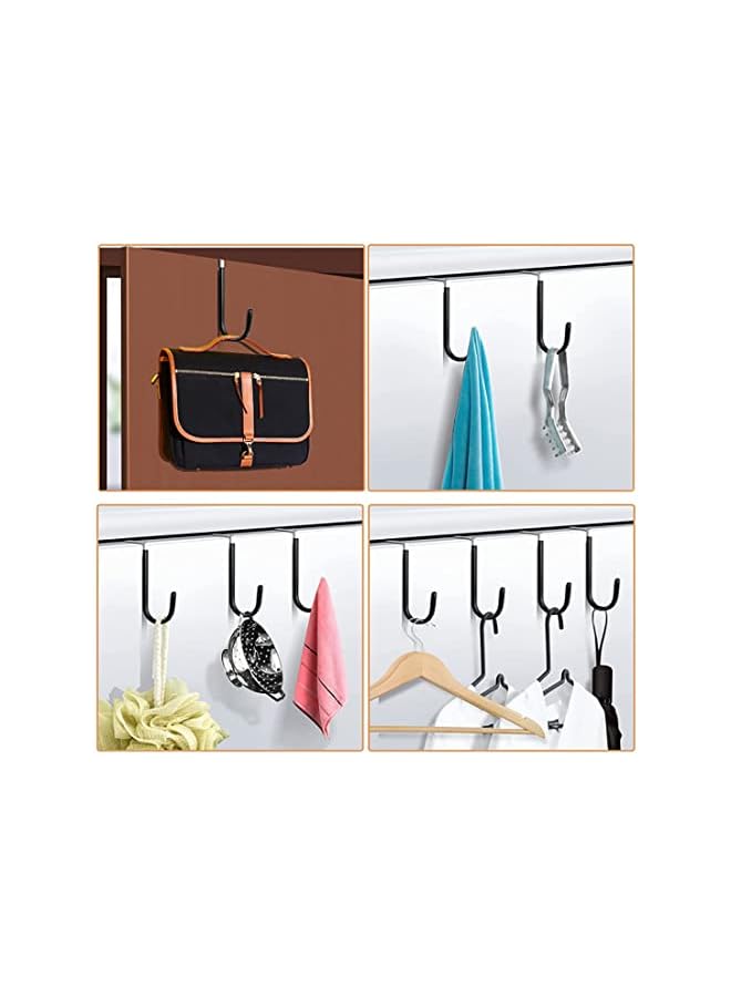 S-TOP Over The Door Hooks 5 Pack Heavy Duty Over Door Hook for Hanging - Image 5