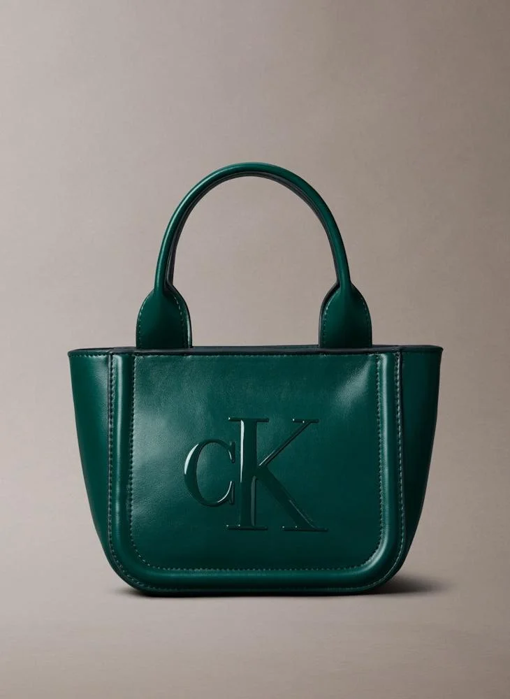 CALVIN KLEIN Logo Raised Small Tote With Strap