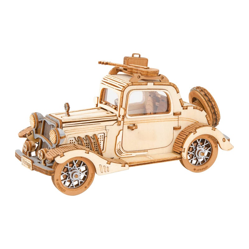 Rowood 3D Puzzles for Adults Model Car Kits DIY Wooden Toys Craft Gift on Birthday Christmas for AdultVintage Car - Image 3