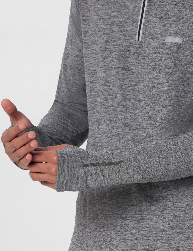 Van Heusen Athleisure Men's Quick Dry Gym Jacket (81001_Grey_Large) - Image 5