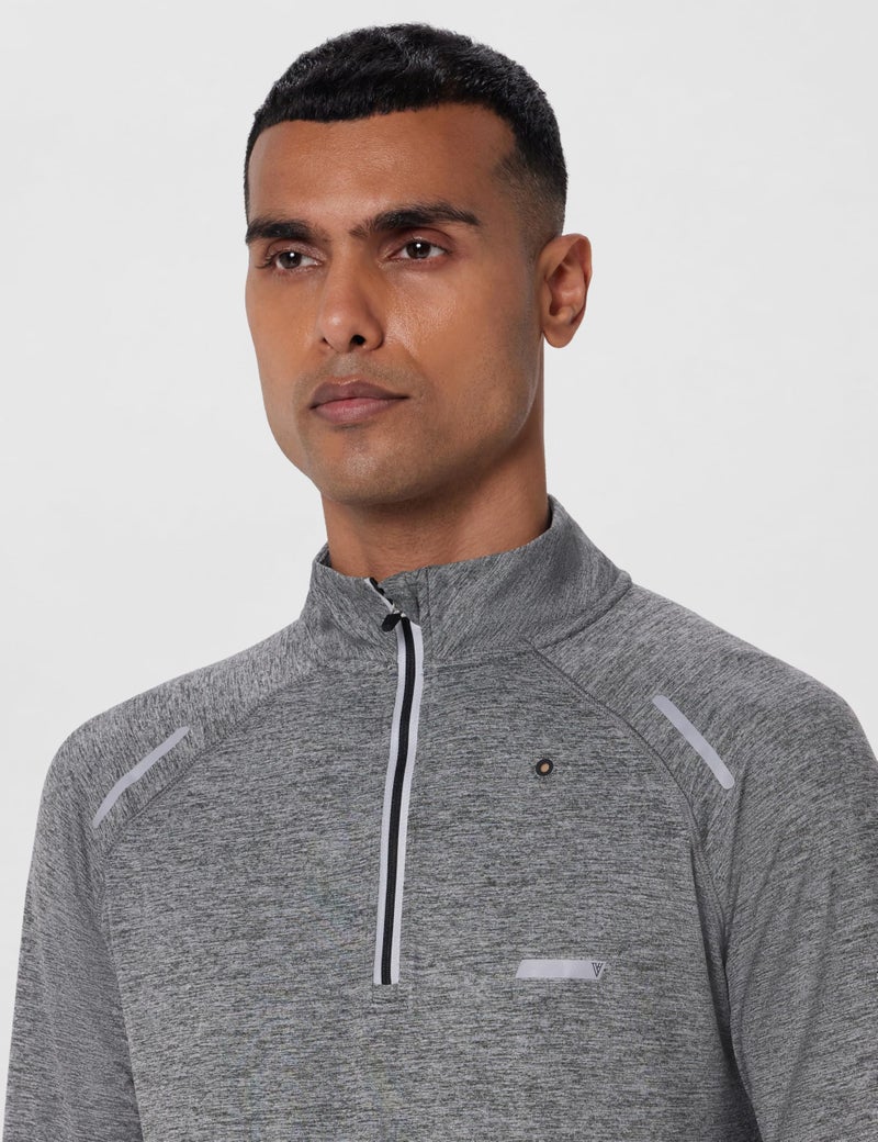 Van Heusen Athleisure Men's Quick Dry Gym Jacket (81001_Grey_Large) - Image 4