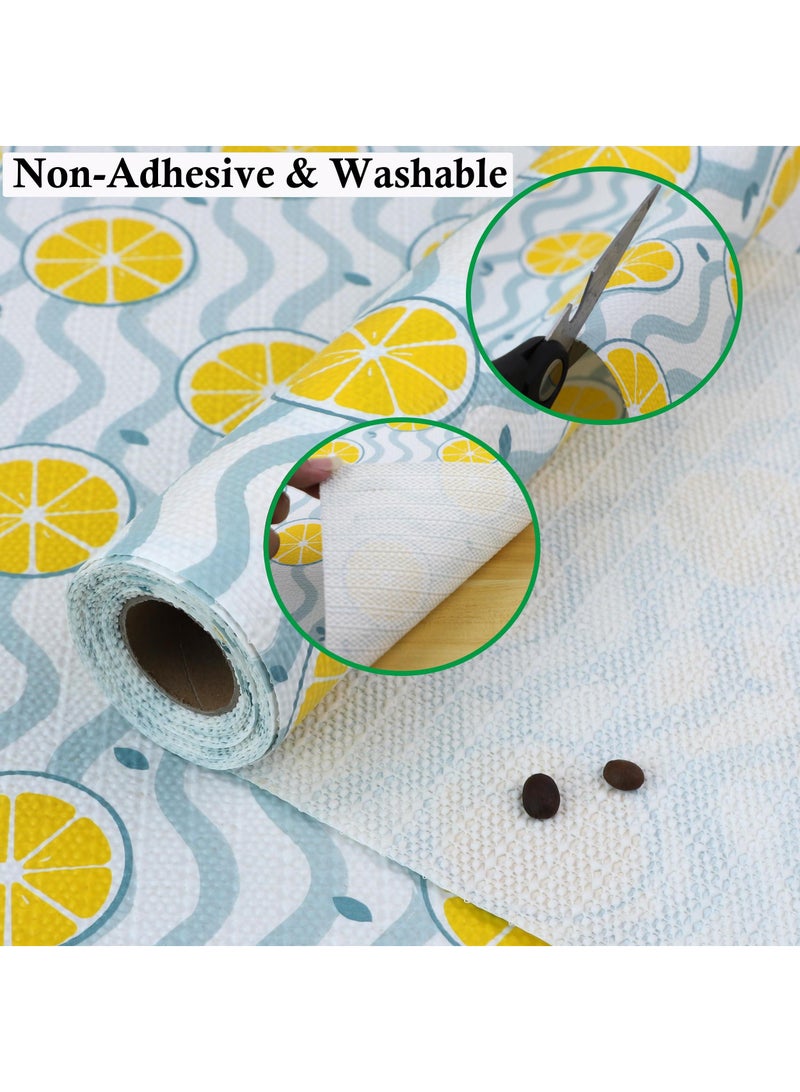 Loquat PVC Cabinet Mats Refrigerator Anti Slip Mats Waterproof And Oil Proof Mats Kitchen Drawer Storage Mats Dust Proof Mats Shelf Liners For Kitchen Cabinets Non Adhesive Cabinet Liner Non Slip Contact P - Image 4