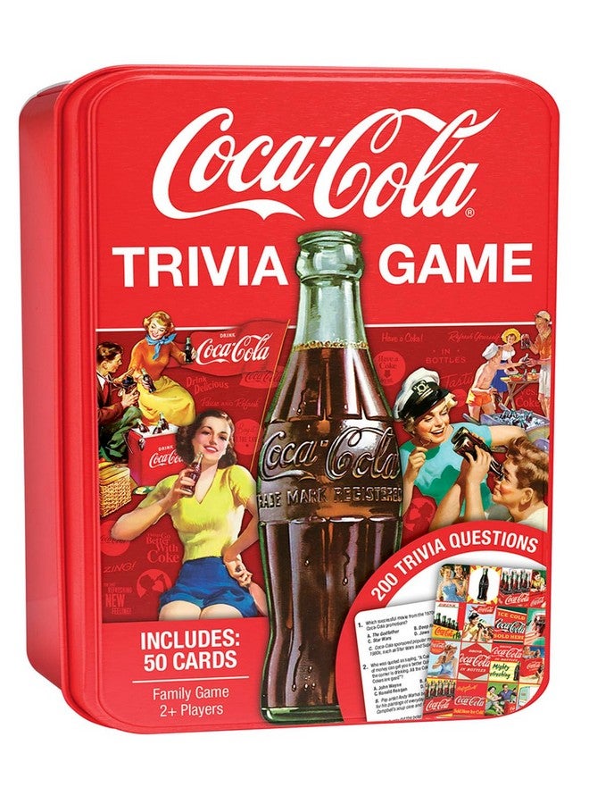 MasterPieces Masterpieces Officially Licensed Coca-Cola - Family Trivia Game with Collectible Tin Ages 13 and Up. - Image 1