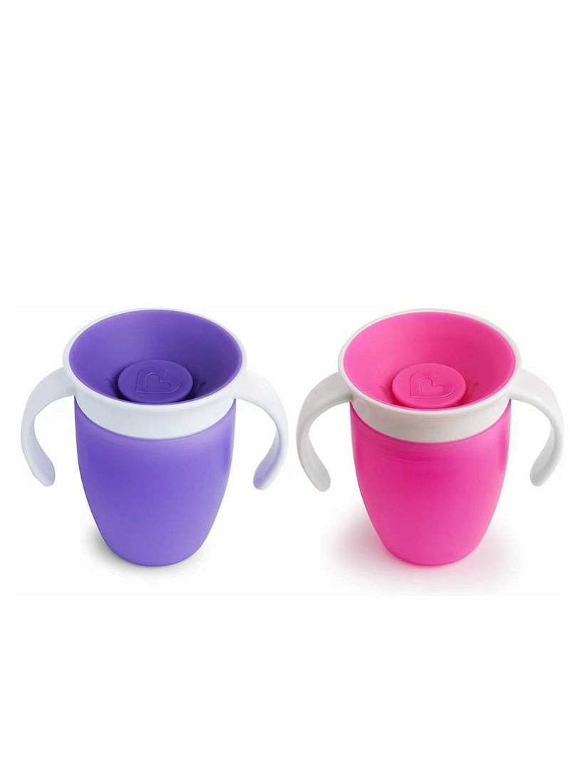 Cool Baby COOLBABY 360 Non-Leakage Baby Learning Drinking Cup For Infants Drinking Cup For Children Anti-Choking Water Cup For Children Silicone With Handle Large Diameter  - Image 3