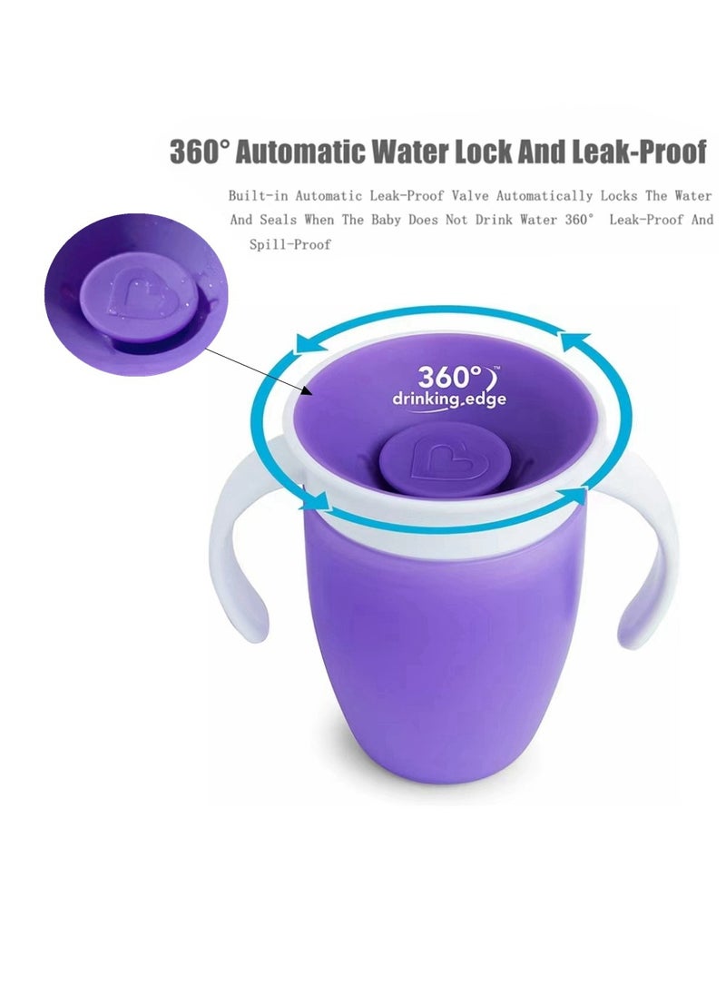 Cool Baby COOLBABY 360 Non-Leakage Baby Learning Drinking Cup For Infants Drinking Cup For Children Anti-Choking Water Cup For Children Silicone With Handle Large Diameter  - Image 4