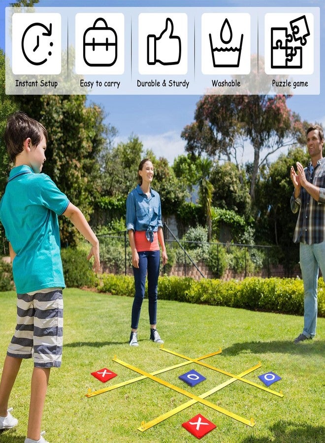Jansun Giant Tic Tac Toe Outdoor Game, 4 Ft x 4 Ft Portable Tic Tac Toe Bean Bag Toss Game, Large Yard Toss Game Portable Toss Across Camping Games for Families Backyard Outdoor - Image 5