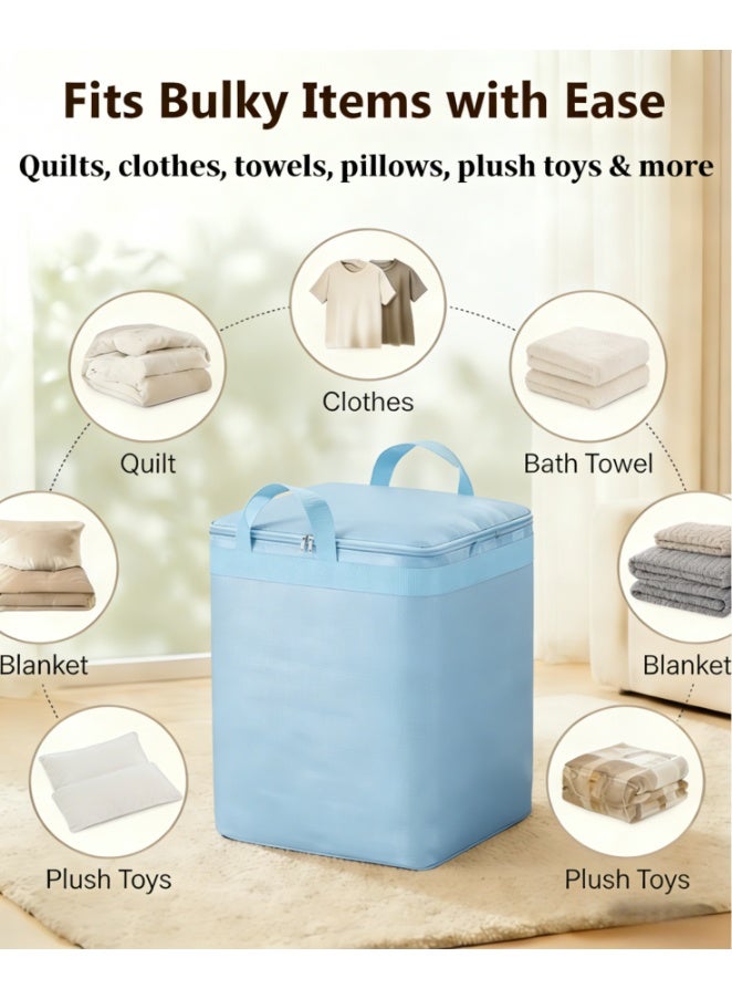 Premium Heavy-Duty Packing Bags for Moving, Extra Large Bags With Zipper, Scratch-Resistant and Waterproof, Ideal for Comforter Dorm Storage, Pillows and Moving Supplies (D-122M-BLUE-M) - Image 4