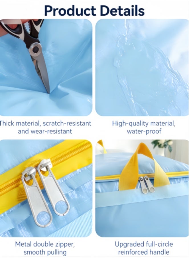 Premium Heavy-Duty Packing Bags for Moving, Extra Large Bags With Zipper, Scratch-Resistant and Waterproof, Ideal for Comforter Dorm Storage, Pillows and Moving Supplies (D-122M-BLUE-M) - Image 5