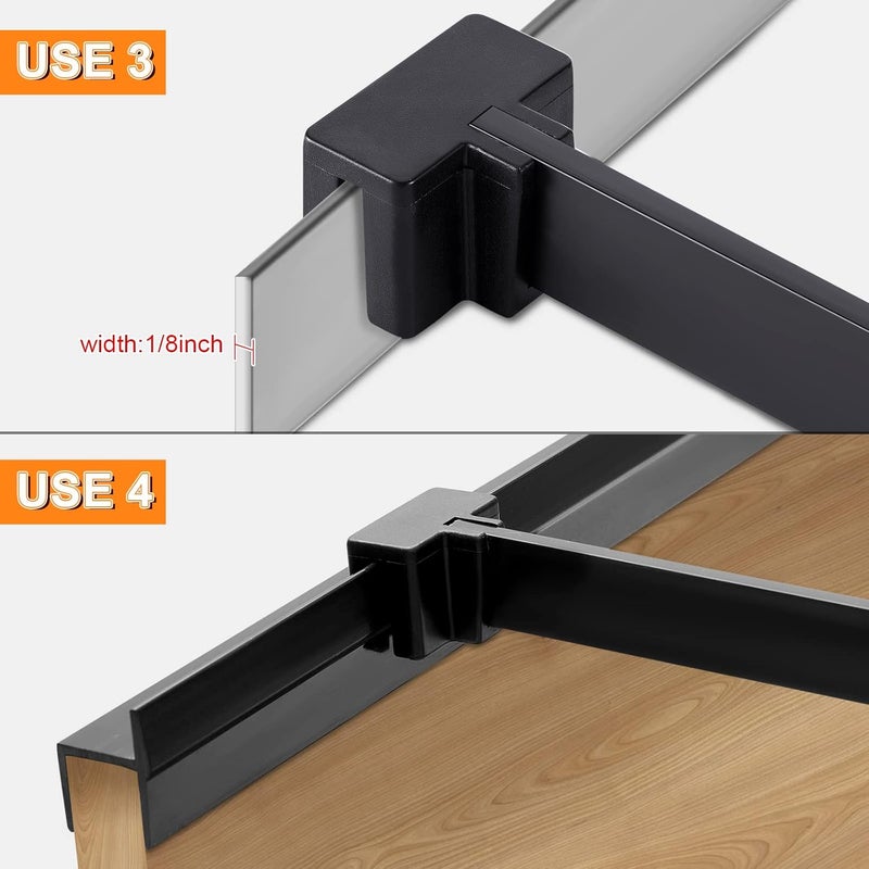 Epakh 28 Pcs Hanging File Rail Clip Set 4 Pieces Plastic File Cabinet Rails 8 Pieces File Clips 16 Pieces Hanging Folder Bars File Cabinet Inserts Hanging File Folder Frame File Hangers for File Cabinets - Image 5