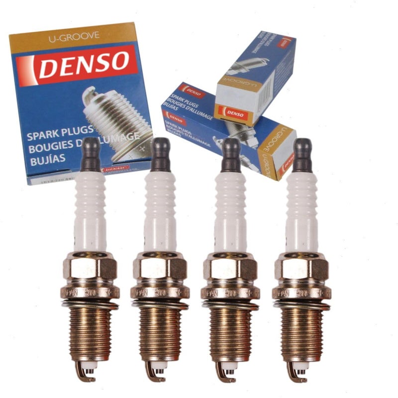 Sixity Auto 4 pc DENSO Standard U-Groove Spark Plugs compatible with Toyota Corolla 1.8L L4 2000-2008 - Image 1