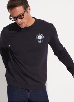 Casual Embroidered Sweatshirt
