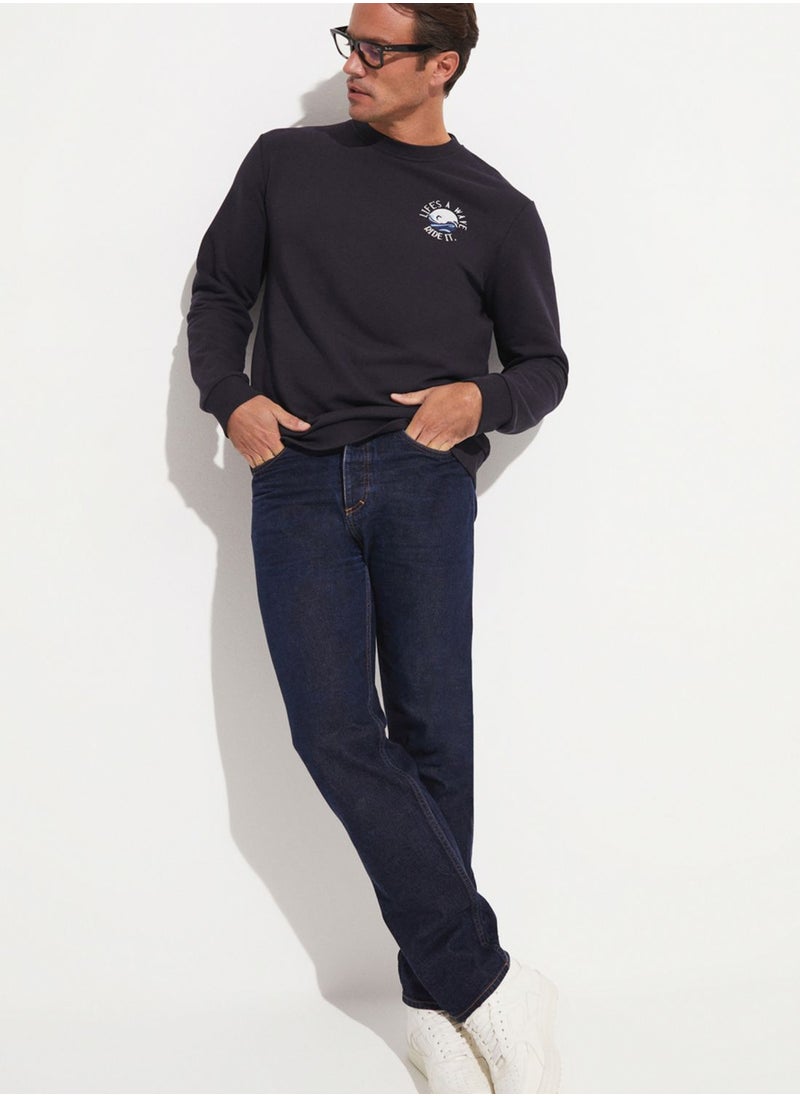 JUNE - Casual Embroidered Sweatshirt - Image 1