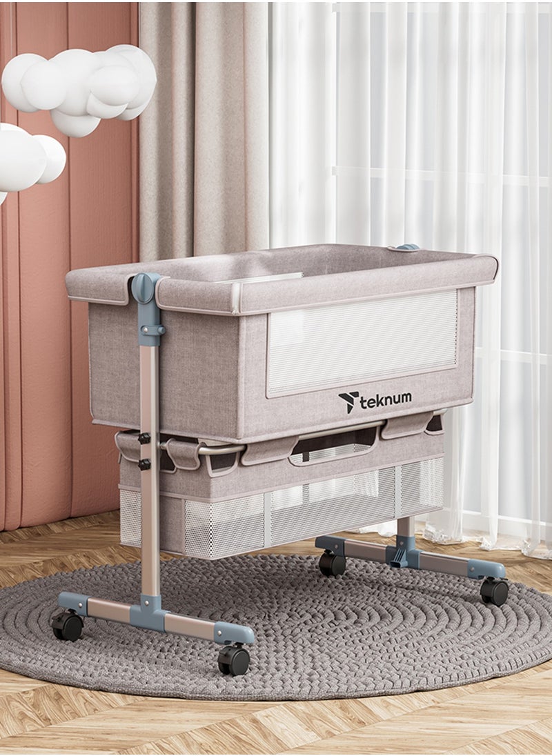 سرير أطفال بجانب السرير مع ناموسية - عاجي، 95x60x80 سم - pzsku/Z7D47A79BABE51C164B11Z/45/_/1705470652/66644c05-b3fe-4a85-aa31-486db8931c21