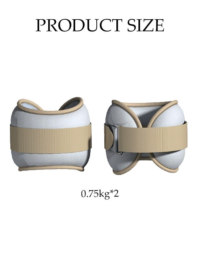 DUNISO طقم أوزان رملية قابل للتعديل 2 قطعة لتدريب القوة مع حزام للأذرع والساقين (0.75 كجم × 2) - Image 4