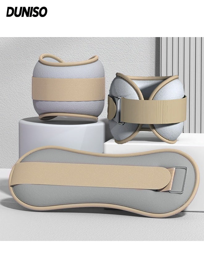 DUNISO طقم أوزان رملية قابل للتعديل 2 قطعة لتدريب القوة مع حزام للأذرع والساقين (0.75 كجم × 2) - Image 1