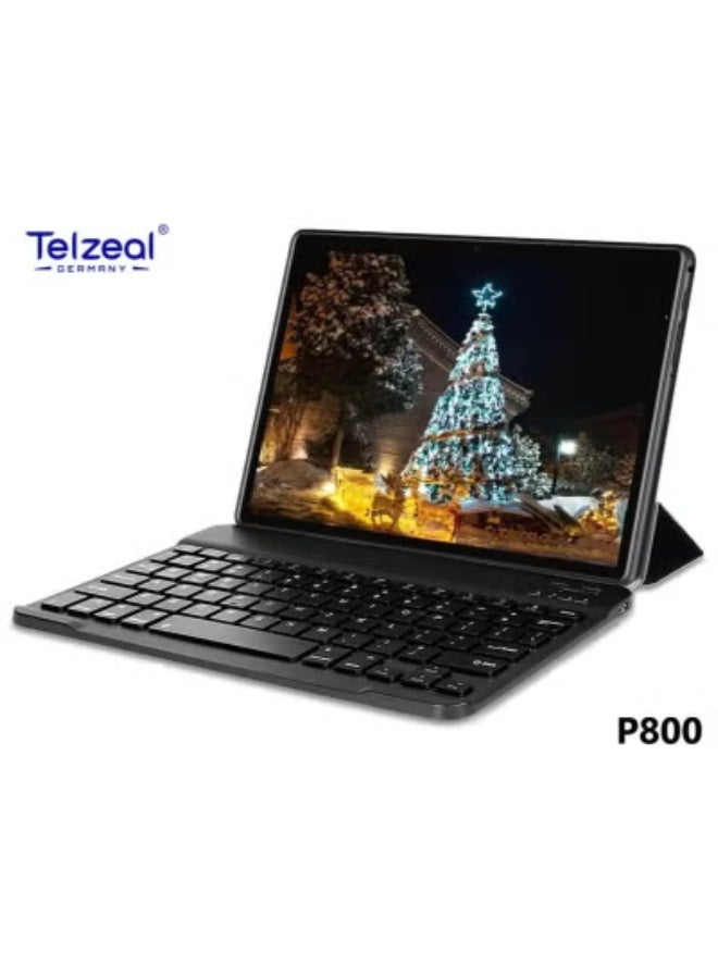 Telzeal P800 8-Inch Android 12 Tablet – 6GB RAM, 256GB ROM, Dual SIM 4G LTE, 5G WiFi, 5000mAh Battery, Dual Camera, Slim Gold Design with Wireless Keyboard for Work, Study & Entertainment - Image 5