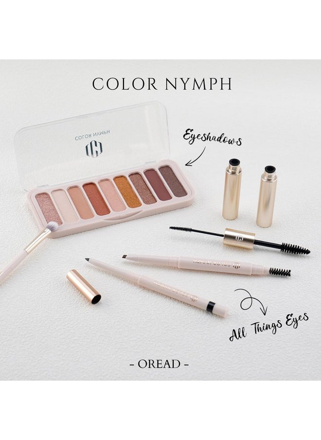 COLOR NYMPH - Makeup Bag For Teens Women With Makeup Kit Makeup Bag Travel Included Cosmetic Bag Eyeshadows Face Powder Concealer Liquid Blush Eyebrow Pencil Eyeliner Lipgloss Mascara Brushes - Image 1