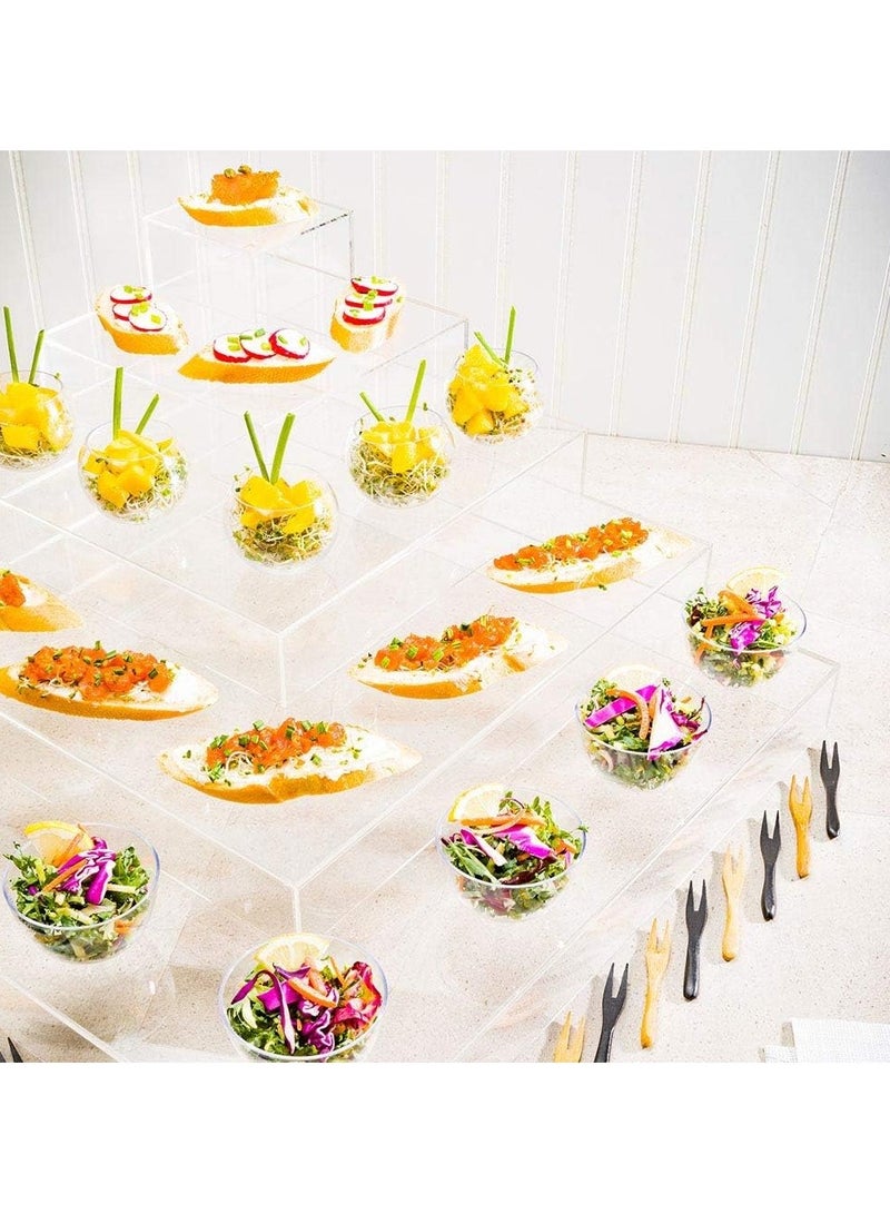 TPGP Clear tek clear acrylic buffet display stand - 5-tier pyramid - 1ct box - Image 3