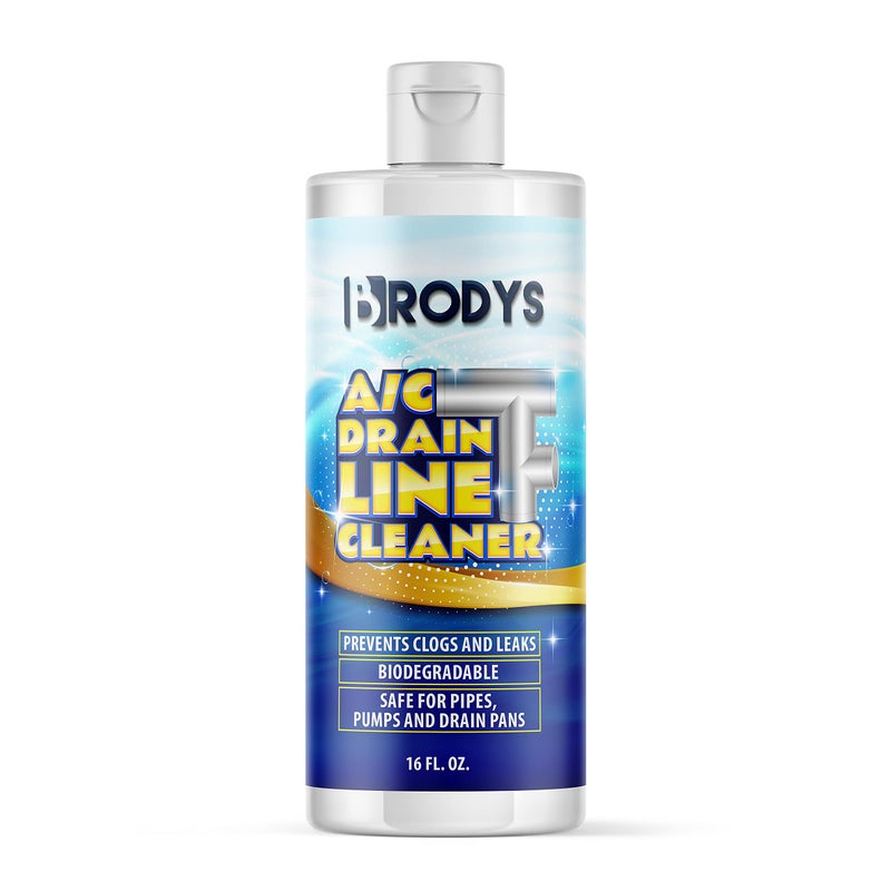 Brodys - A/C HVAC Drain Line Cleaner, 16oz Bottle, 2 MONTH SUPPLY, (Great to use at home, in the office, at restaurants and large commercial buildings) - Image 1