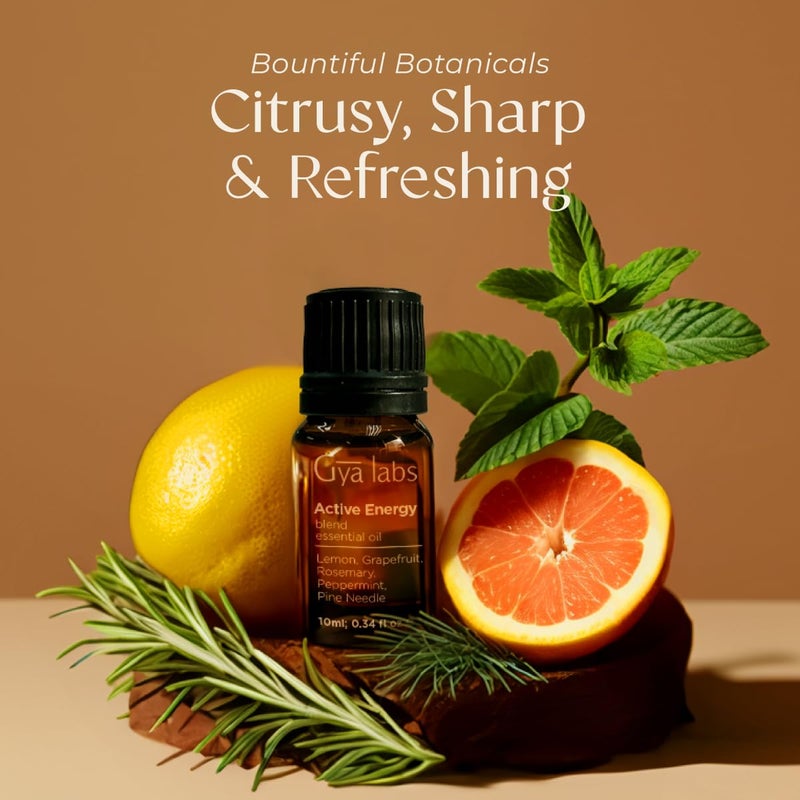 Gya Labs Active Energy Essential Oils Blends - 0.34 Fl Oz - for Diffuser, Home, Humidifier, Aromatherapy and DIY Candle Making Scents - Image 3