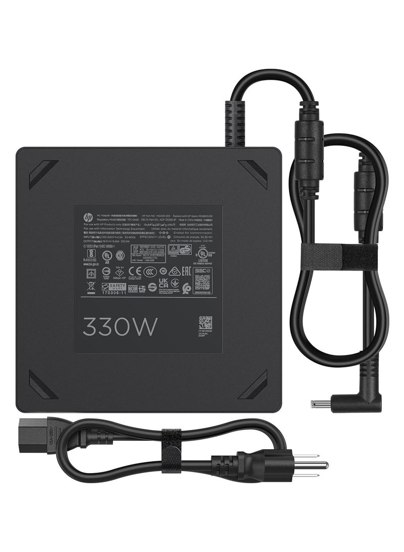 330W 19.5V 16.92A AC Adapter Charger for HP OMEN 17 17-ck1000 17-ck2000 17-cm2000 17-ck0010nr 17t-ck100 17-ck1020nr 17-ck1111nr 16-n0797nr 16-n0033dx ADP-330BB BF M34603-001 M34531-003 Power Supply - Image 1