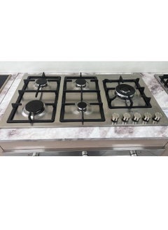 kitchen Line Surface 90 cm, 5 gas burners with front switches, side eyes, heavy duty grille - KLQ905VRGL  - Image 2